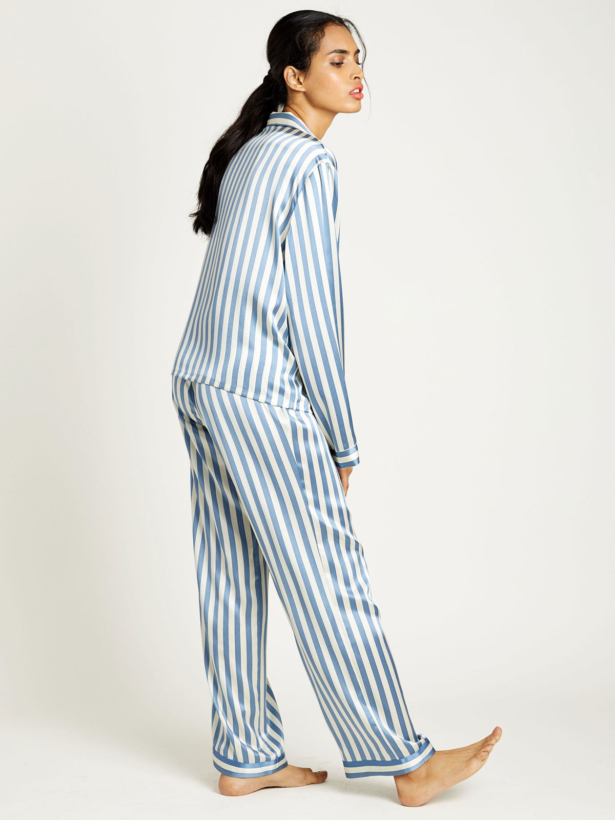 Morgan Lane Chantal Striped Pyjama Bottoms in Green